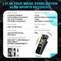 Action Camera L17 4K con touchscreen da 1.69", scheda da 64GB e lettore di schede - Nero