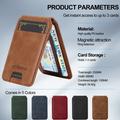 LC.IMEEKE Portacarte magnetico a blocco RFID con supporto - Marrone