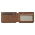 LC.IMEEKE Portacarte magnetico a blocco RFID con supporto - Marrone