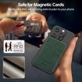 LC.IMEEKE Portacarte magnetico con blocco RFID e supporto per il calcio - Verde