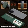 LC.IMEEKE Portacarte magnetico con blocco RFID e supporto per il calcio - Verde