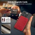 LC.IMEEKE Portacarte magnetico di blocco RFID con supporto - Rosso