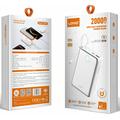 Power bank Ldnio PQ44 da 20000mAh e 45W - Cavo USB-C integrato, ricarica wireless da 15W - Bianco