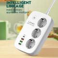 LDNIO SEW3452 Presa multipla intelligente WiFi - Ricarica rapida PD da 30W, 3 prese UE, 4 porte USB e controllo remoto tramite app