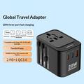 Adattatore da viaggio Ldnio Z9 20W - 2 porte USB-C PD, USB-A QC3.0 - Nero