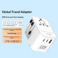 Adattatore da viaggio Ldnio Z9 20W - 2 porte USB-C PD, USB-A QC3.0 - Bianco