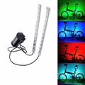 LEADBIKE A106 1 coppia di luci alimentate a batteria per il tubo del telaio della bicicletta Luce di coda della bicicletta luminosa e colorata Luce della ruota della bicicletta a LED (batteria non inclusa)