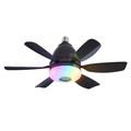 LEC017R Ventilatore da soffitto dimmerabile RGB a 3 velocità con altoparlante Bluetooth