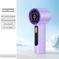 Ventilatore portatile con display a LED, 100 livelli di velocità e ricarica Type-C - 3000mAh - Viola
