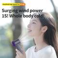 Ventilatore portatile con display a LED, 100 livelli di velocità e ricarica Type-C - 3000mAh - Viola