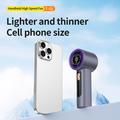 Ventilatore portatile con display a LED, 100 livelli di velocità e ricarica Type-C - 3000mAh - Viola