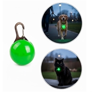 Ciondolo luminoso a LED per collare per animali domestici - Luce di sicurezza anti-smarrimento per cani e gatti - Verde