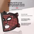 Maschera facciale LED per il ringiovanimento della pelle con telecomando - Nera