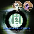 Lente d\'ingrandimento a LED e scala UV con messa a fuoco regolabile - 30x - nero / bianco