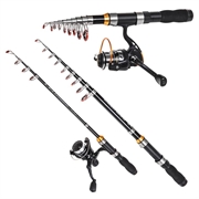 LEO 28049 Canna da pesca telescopica per mare/acqua dolce - 2.3m
