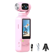 LK-032 Videocamera portatile per vlog con stabilizzazione - Rosa