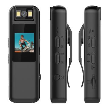 LK2315 Telecamera DV sportiva HD / Mini Bodycam con obiettivo ruotabile di 180 - Nero