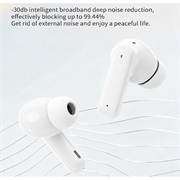Auricolari LX-50 True Wireless con custodia di ricarica touch screen - Bianco