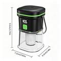 Lampada da campeggio LY27 resistente all\'acqua con 7 modalità - Nera
