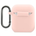 Custodia in silicone liquido per AirPods / AirPods 2 Lacoste - rosa