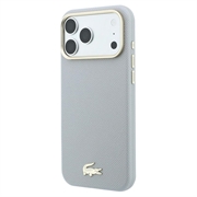 Custodia per iPhone 18 Pro Lacoste Champs Élysées - Compatibile con MagSafe - Grigio Chiaro