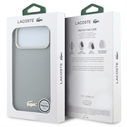 Custodia per iPhone 18 Pro Lacoste Champs Élysées - Compatibile con MagSafe - Grigio Chiaro