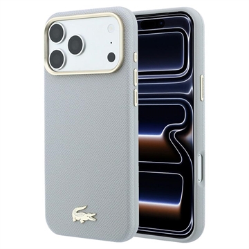 Custodia per iPhone 18 Pro Max Lacoste Champs Élysées - Compatibile con MagSafe - Grigio Chiaro