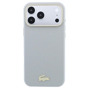 Custodia per iPhone 18 Pro Max Lacoste Champs Élysées - Compatibile con MagSafe - Grigio Chiaro