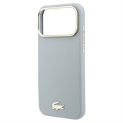 Custodia per iPhone 18 Pro Max Lacoste Champs Élysées - Compatibile con MagSafe - Grigio Chiaro