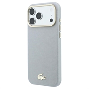 Custodia per iPhone 18 Pro Max Lacoste Champs Élysées - Compatibile con MagSafe - Grigio Chiaro