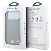 Custodia per iPhone 18 Pro Max Lacoste Champs Élysées - Compatibile con MagSafe - Grigio Chiaro