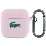 Custodia in silicone liquido con Lacoste Croc Logo per AirPods 4 - Rosa