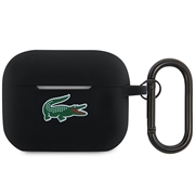 Custodia in silicone liquido con Lacoste Croc Logo per AirPods Pro 2 - Nero