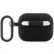 Custodia in silicone liquido con Lacoste Croc Logo per AirPods Pro 2 - Nero
