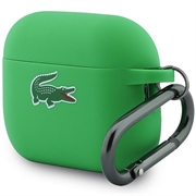 Custodia in silicone liquido con logo Lacoste Croc per AirPods Pro 3 - Verde