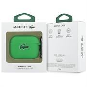 Custodia in silicone liquido con logo Lacoste Croc per AirPods Pro 3 - Verde
