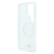 Custodia ibrida Samsung Galaxy S26 Ultra Lacoste Frosted Finish Gold Logo - Compatibile con MagSafe - Bianca