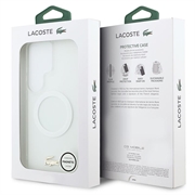 Custodia ibrida Samsung Galaxy S26 Ultra Lacoste Frosted Finish Gold Logo - Compatibile con MagSafe - Bianca