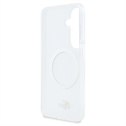 Custodia ibrida Samsung Galaxy S26 Lacoste Frosted Finish Gold Logo - Compatibile con MagSafe - Bianca