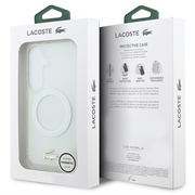 Custodia ibrida Samsung Galaxy S26 Lacoste Frosted Finish Gold Logo - Compatibile con MagSafe - Bianca