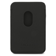 Custodia MagSafe e portacarte magnetico iPhone 18 Pro Lacoste Iconic Petit Pique - Nera