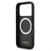 Custodia MagSafe e portacarte magnetico iPhone 18 Pro Max Lacoste Iconic Petit Pique - Nera