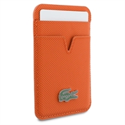 Portacarte magnetico Iconic Petit Pique di Lacoste - Compatibile con MagSafe - Arancione