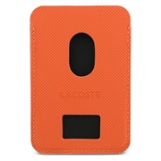 Portacarte magnetico Iconic Petit Pique di Lacoste - Compatibile con MagSafe - Arancione