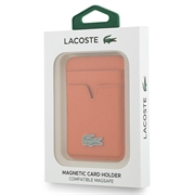 Portacarte magnetico Iconic Petit Pique di Lacoste - Compatibile con MagSafe - Arancione