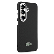 Custodia per Samsung Galaxy S26+ Lacoste Iconic Petit Pique Metal Logo - Compatibile con MagSafe - Nera