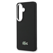 Custodia per Samsung Galaxy S26+ Lacoste Iconic Petit Pique Metal Logo - Compatibile con MagSafe - Nera