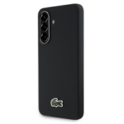 Custodia Samsung Galaxy A56 Lacoste Iconic Petit Pique Woven Logo - Nera