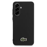 Custodia Samsung Galaxy A56 Lacoste Iconic Petit Pique Woven Logo - Nera