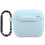 Custodia in silicone liquido per Lacoste Airpods 3 - Blu